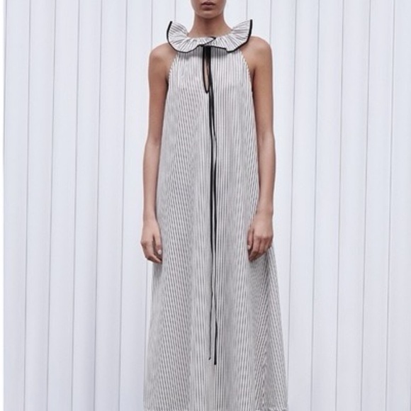Zara Dresses & Skirts - ZARA black & white striped sleeveless dress. Size Large.